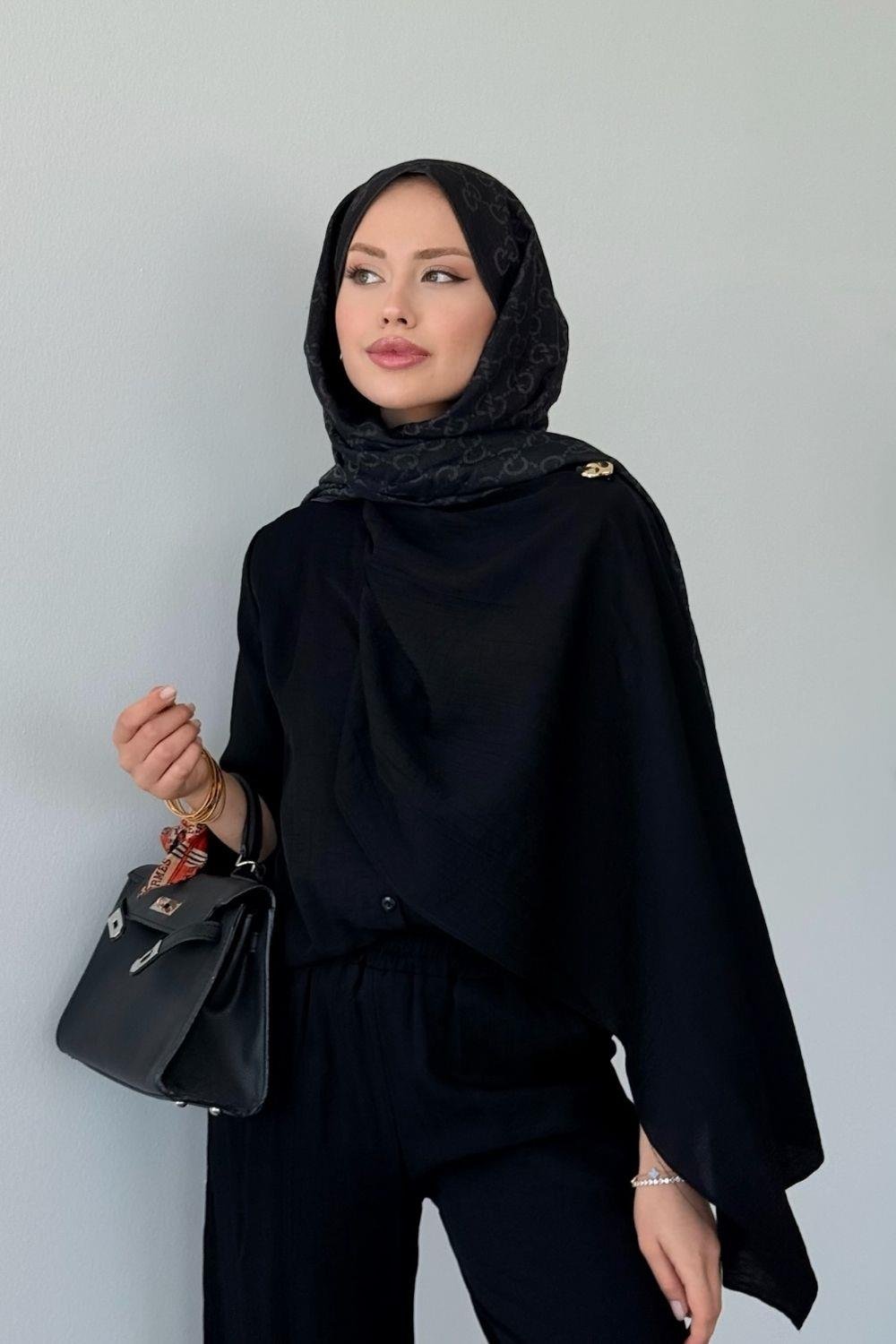 Nazlı Pantolonlu Takım Siyah