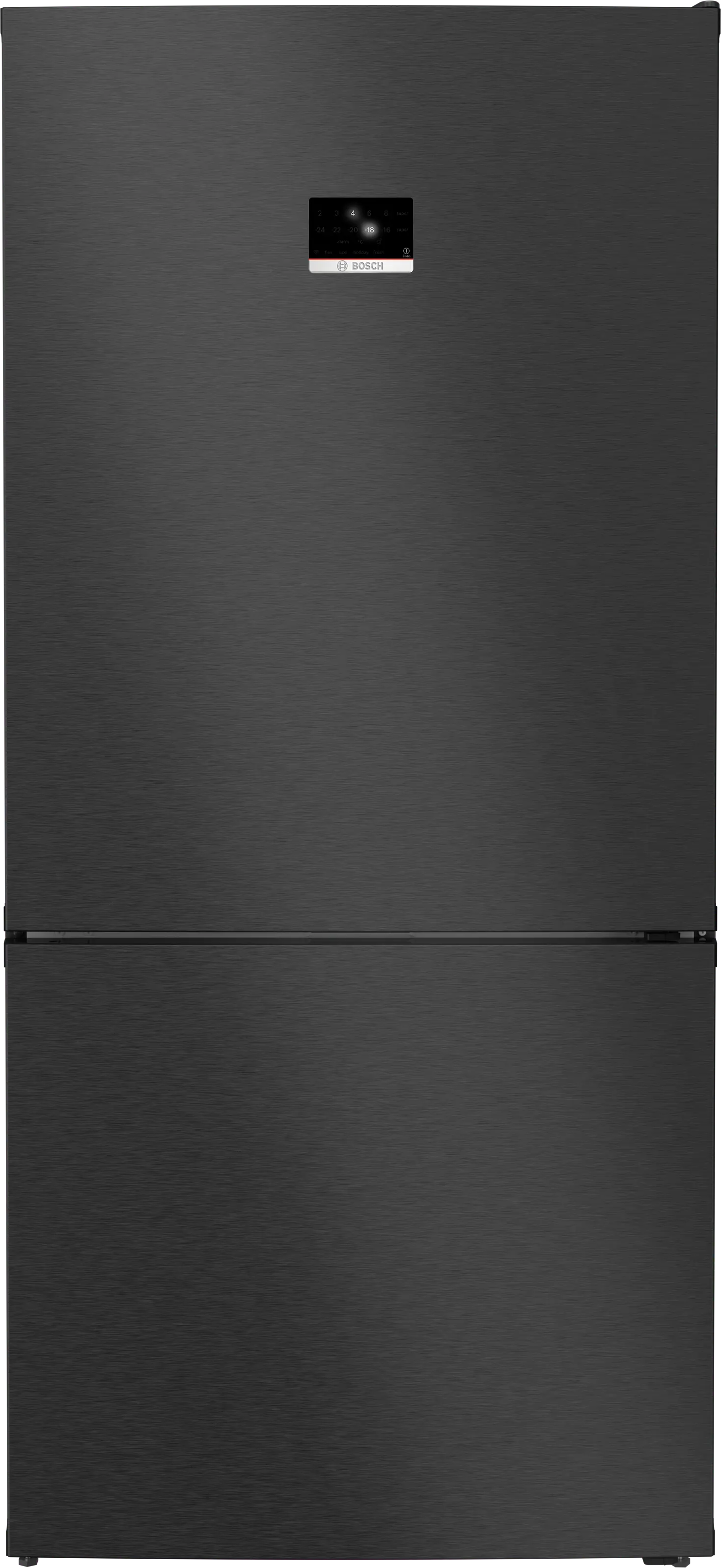 BOSCH Serie 8 Alttan Donduruculu Buzdolabı 186 x 86 cm Parmak izi bırakmayan siyah inoks